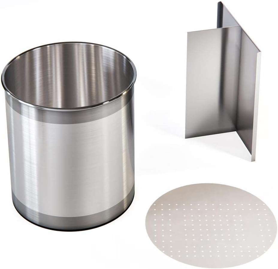 Rotating Kitchen Utensil Holder – Extra Large 7" Organizer Caddy | Weighted No-Tip Base & Removable Divider